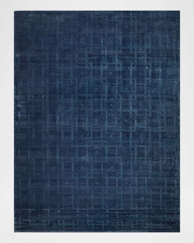 Camora Hand-Loomed Navy Rug, 8' x 10'